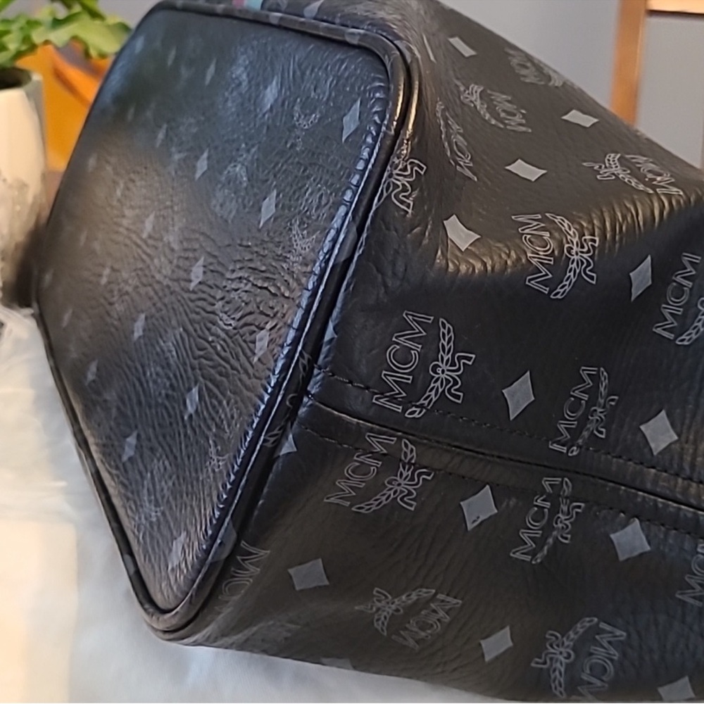 MCM Black Tote with Red and Green Stripes - Picture 6 of 15